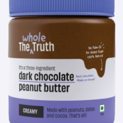 Dark Chocolate Peanut Butter - Creamy | No Added Sugar | Rich Cocoa & Roasted Peanuts | Gourmet Healthy Spread