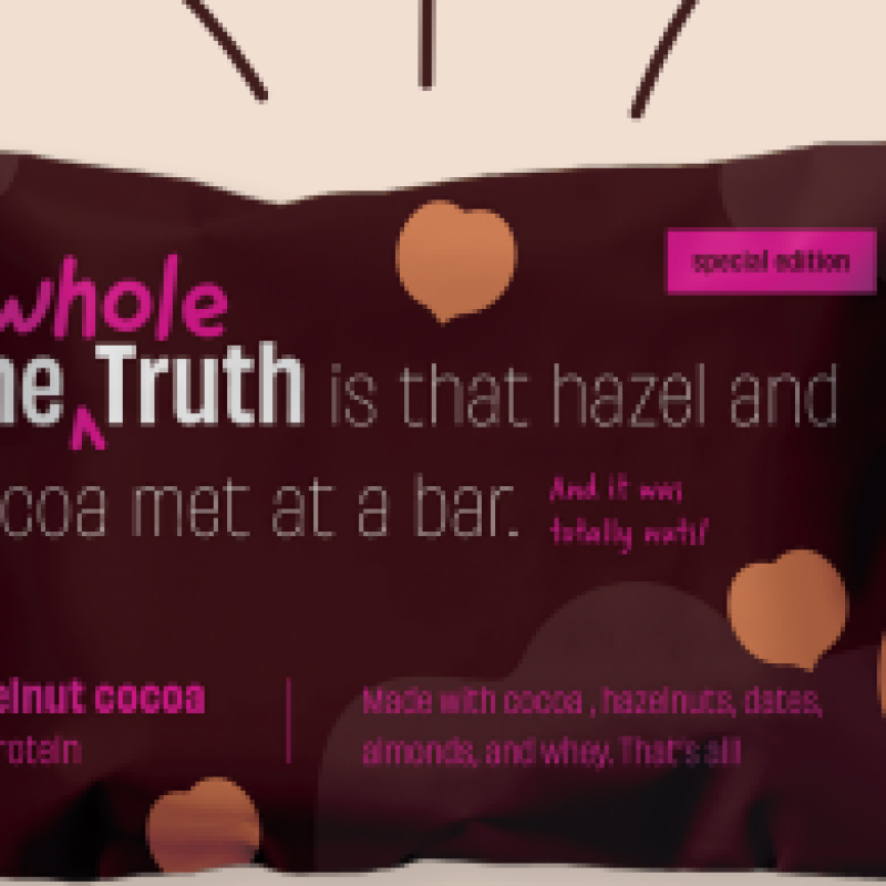 Hazelnut Cocoa Protein Bar - Gourmet Clean Snack | 15g Protein | Vegan | No Sugar