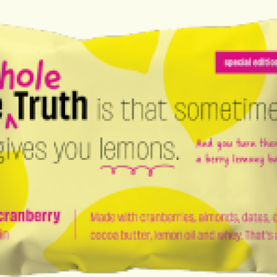 Lemon Cranberry Protein Bar - Zesty & Tart | 15g Plant Protein | Vegan | Zero Added Sugar