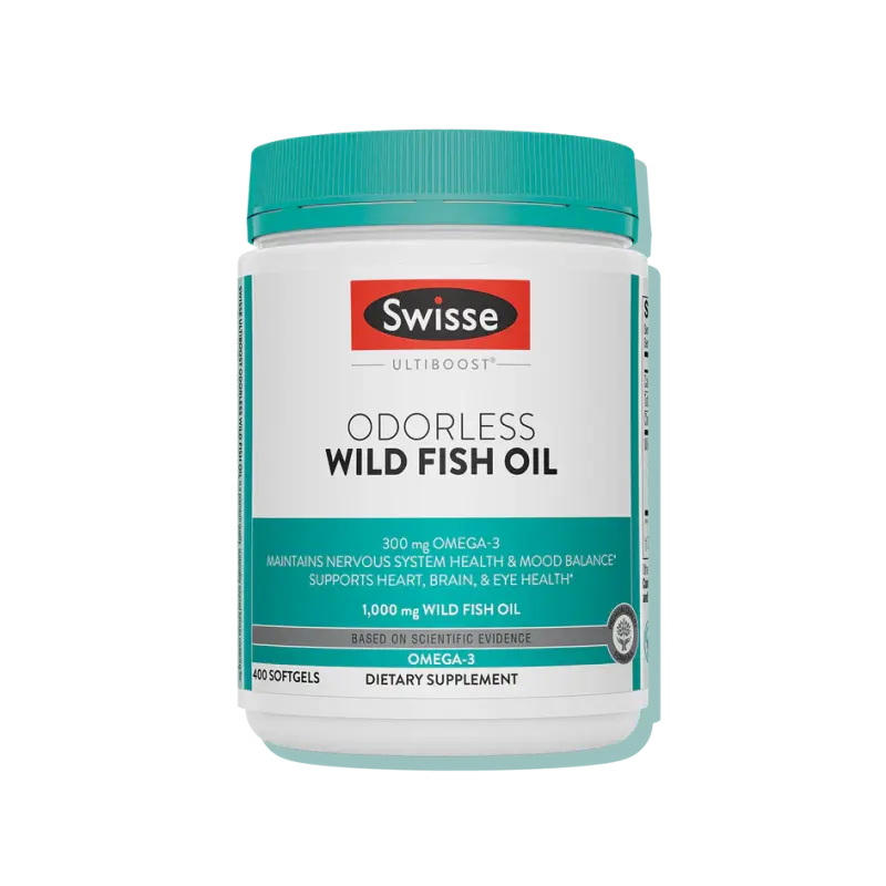 SWISSE|ODOURLESS 4X  STRENGTH WILD  FISH OIL 1800mg|60N Tablets