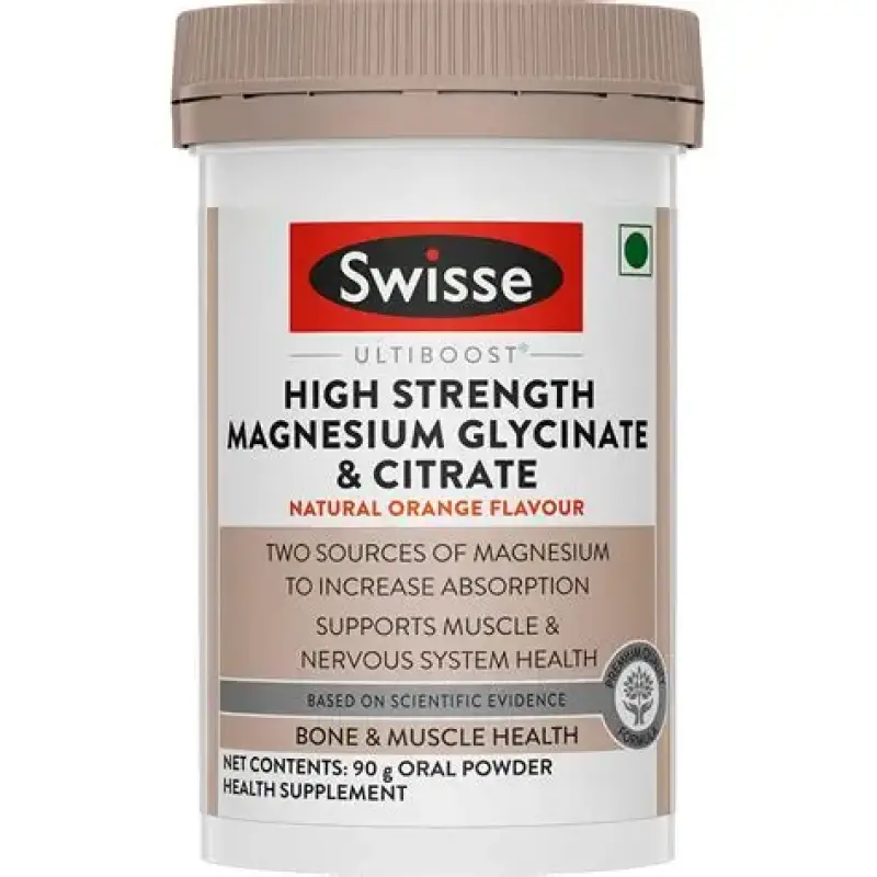 SWISSE| HIGHT STRENGTH  MAGNESIUM GLYCINATE  & CITRATE|90G